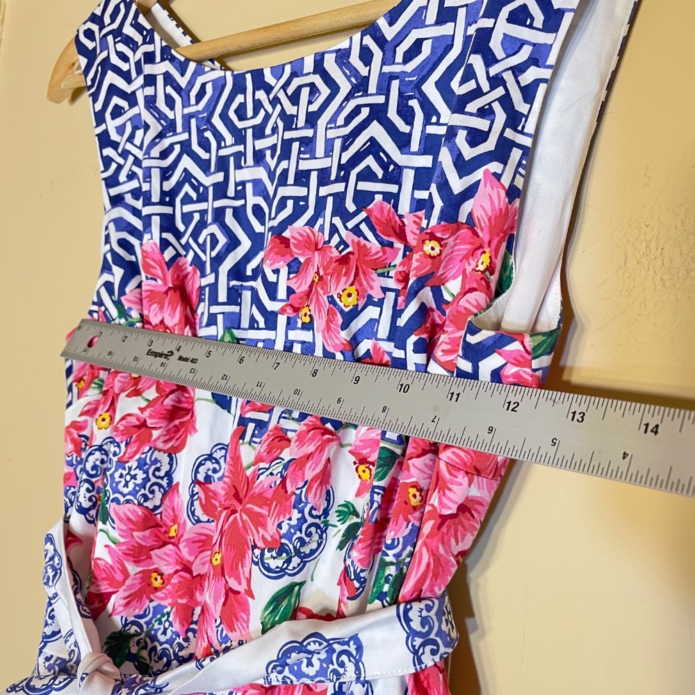 Talbots Blue and White Floral Dress - Picture 11 of 11